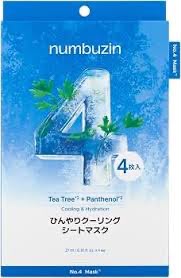 Numbuzin No.4 Tea Tree + Panthenol Cooling Sheet Mask